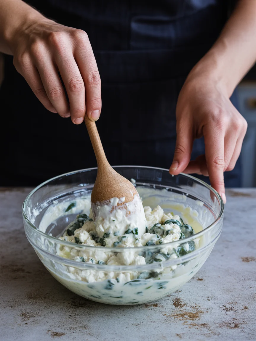 Salmon and spinach filo cottage cheese quiche