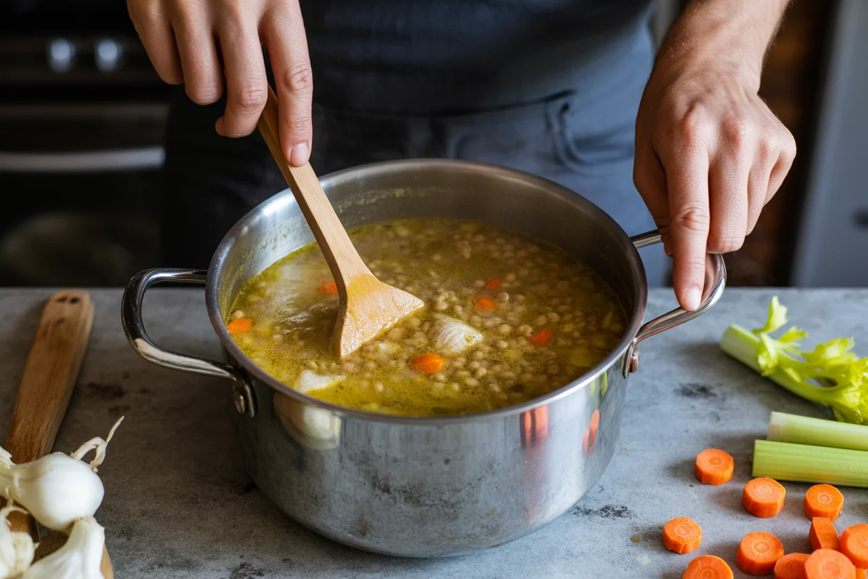 High-Protein Chicken Lentil Soup