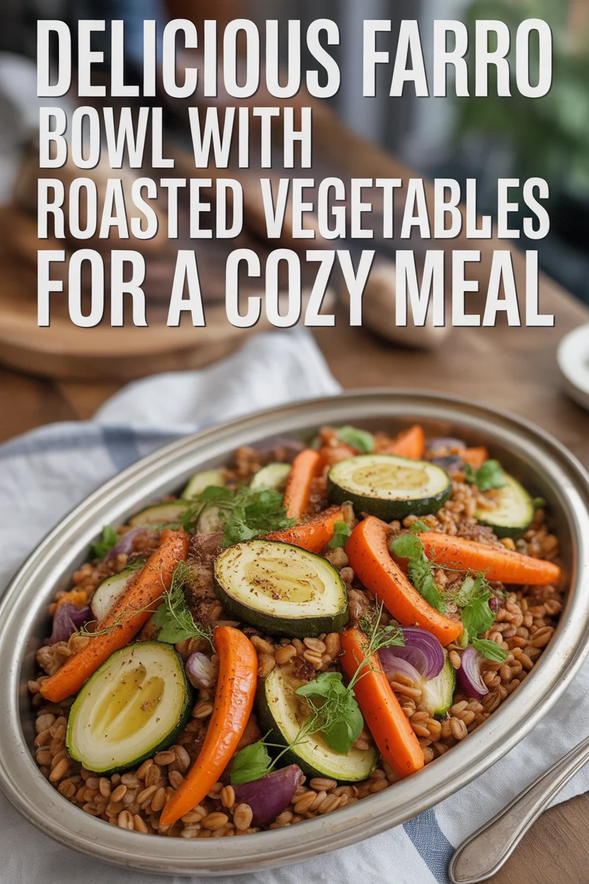 Delicious Farro Bowl with Roasted Vegetables for a Cozy Meal
