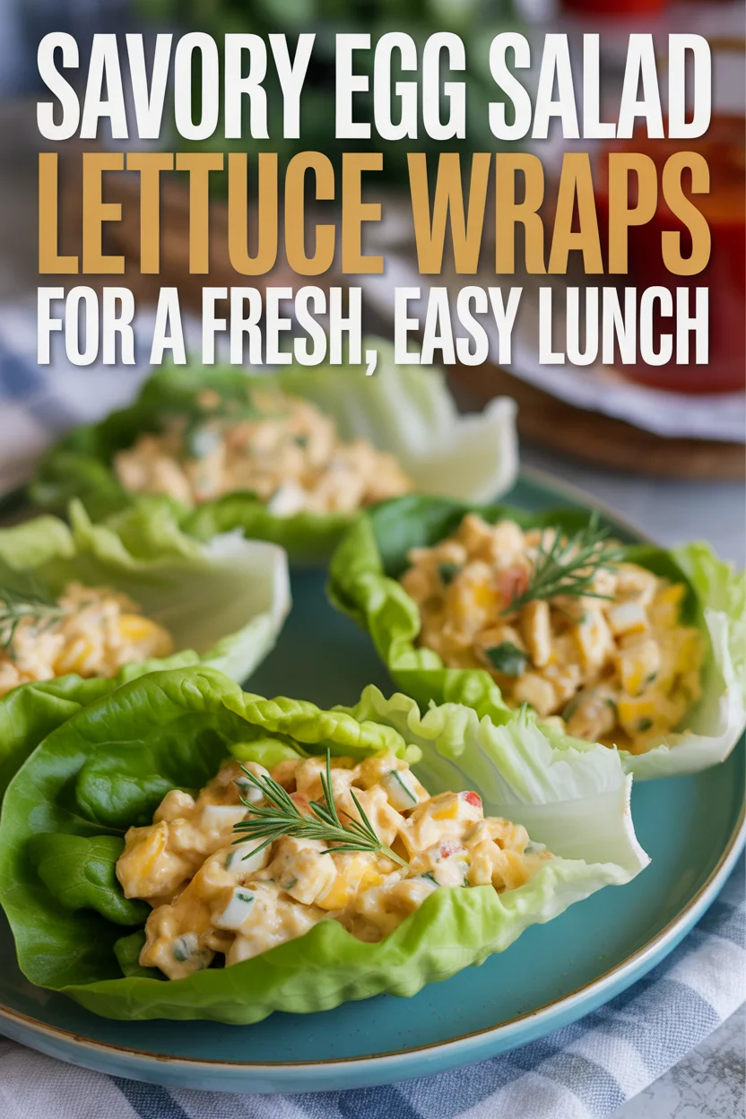 Salade d'œufs enroulée dans des feuilles de laitue