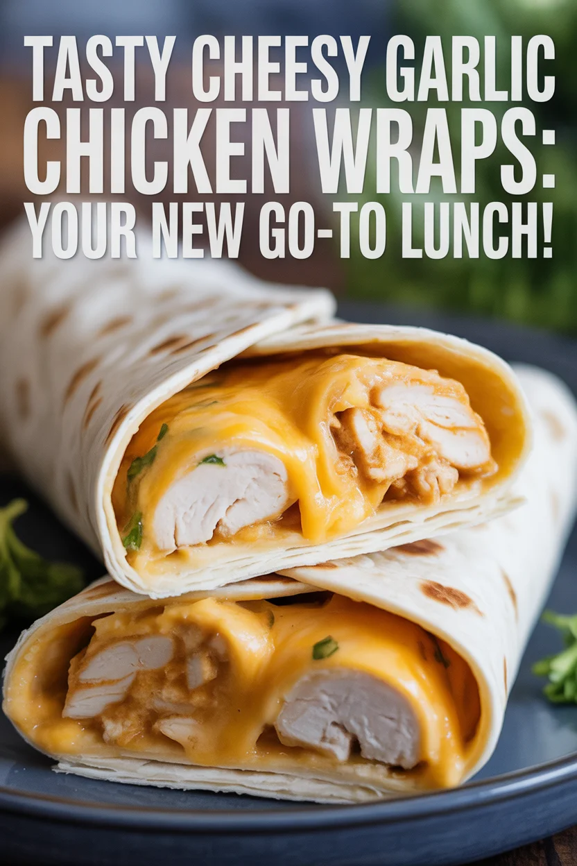 Cheesy Garlic Chicken Wraps