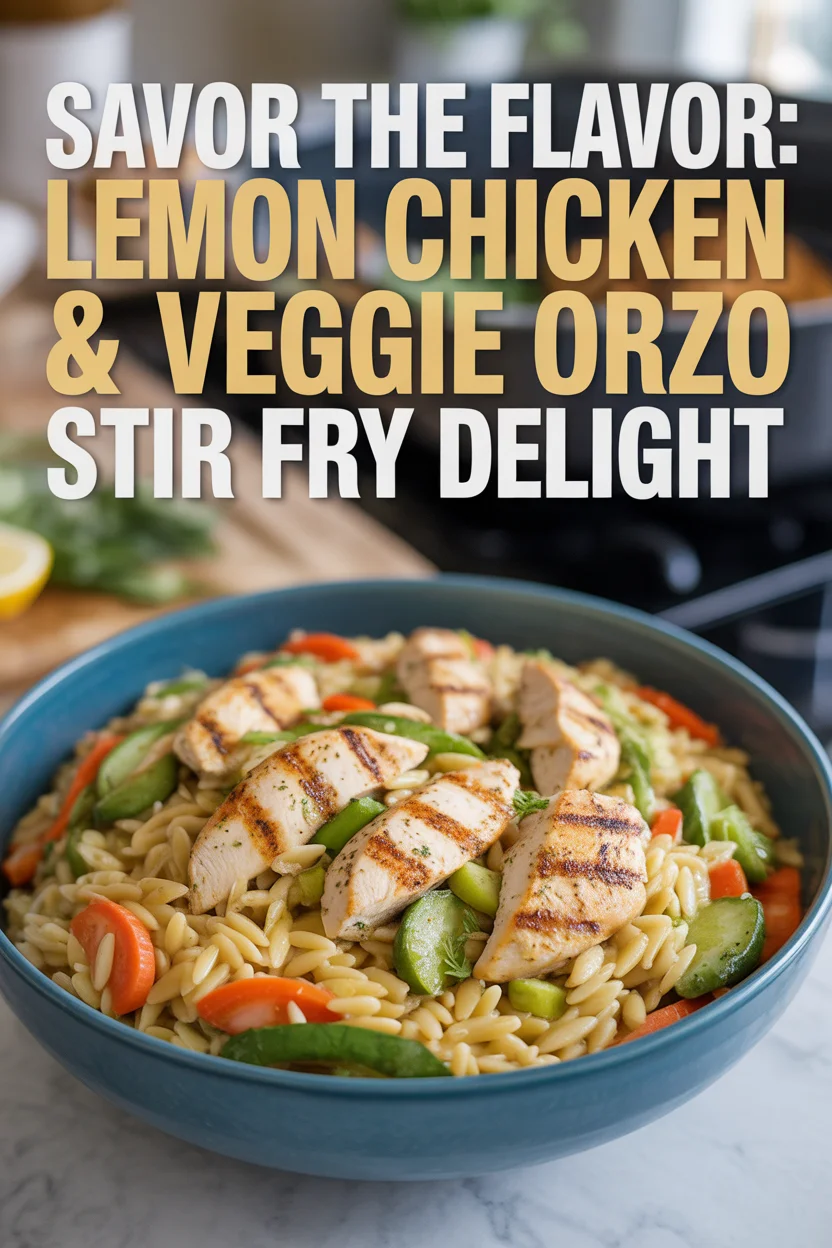 Savor the Flavor: Lemon Chicken & Veggie Orzo Stir Fry Delight