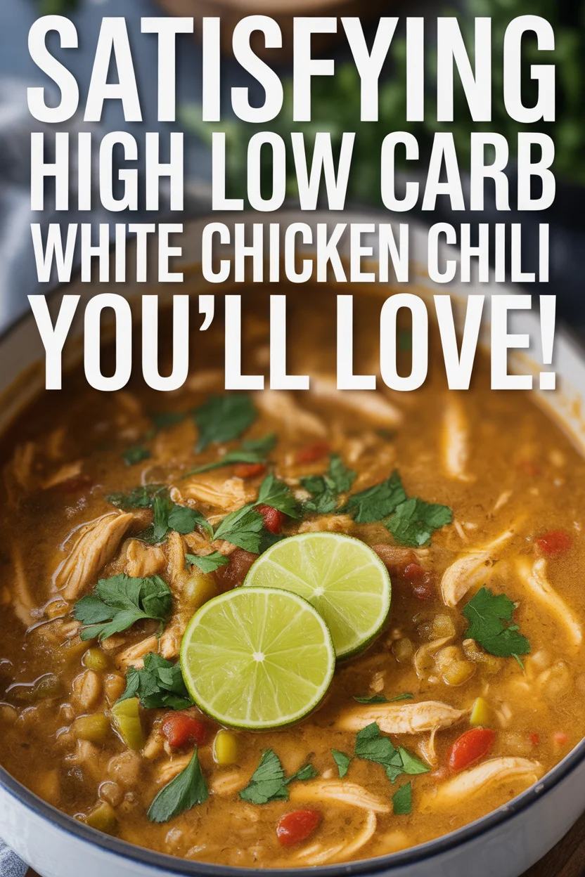 Satisfying High Protein Low Carb White Chicken Chili You&rsquo;ll Love!