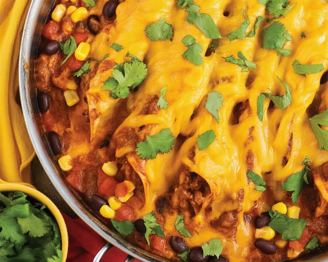 Savory Beef Skillet Enchiladas – Quick Weeknight Delight