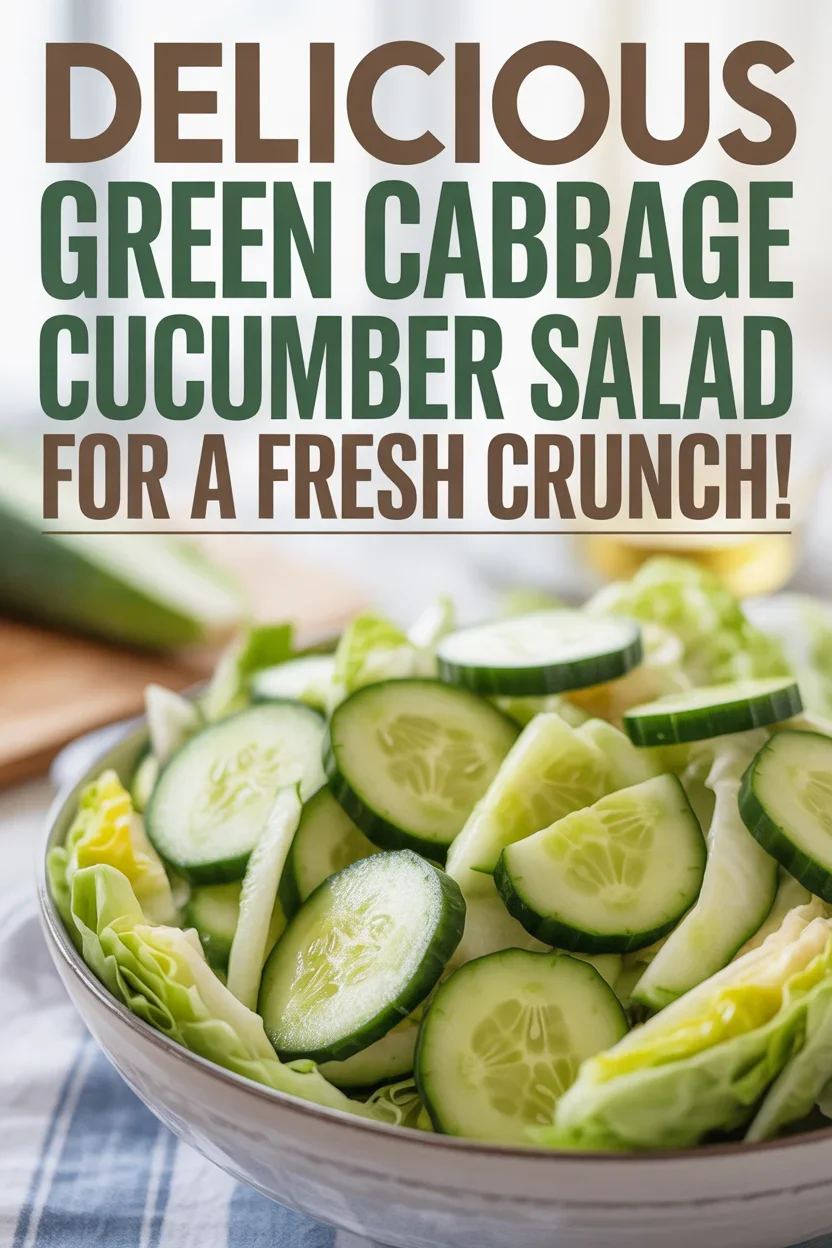 Delicious Green Cabbage Cucumber Salad for a Fresh Crunch!