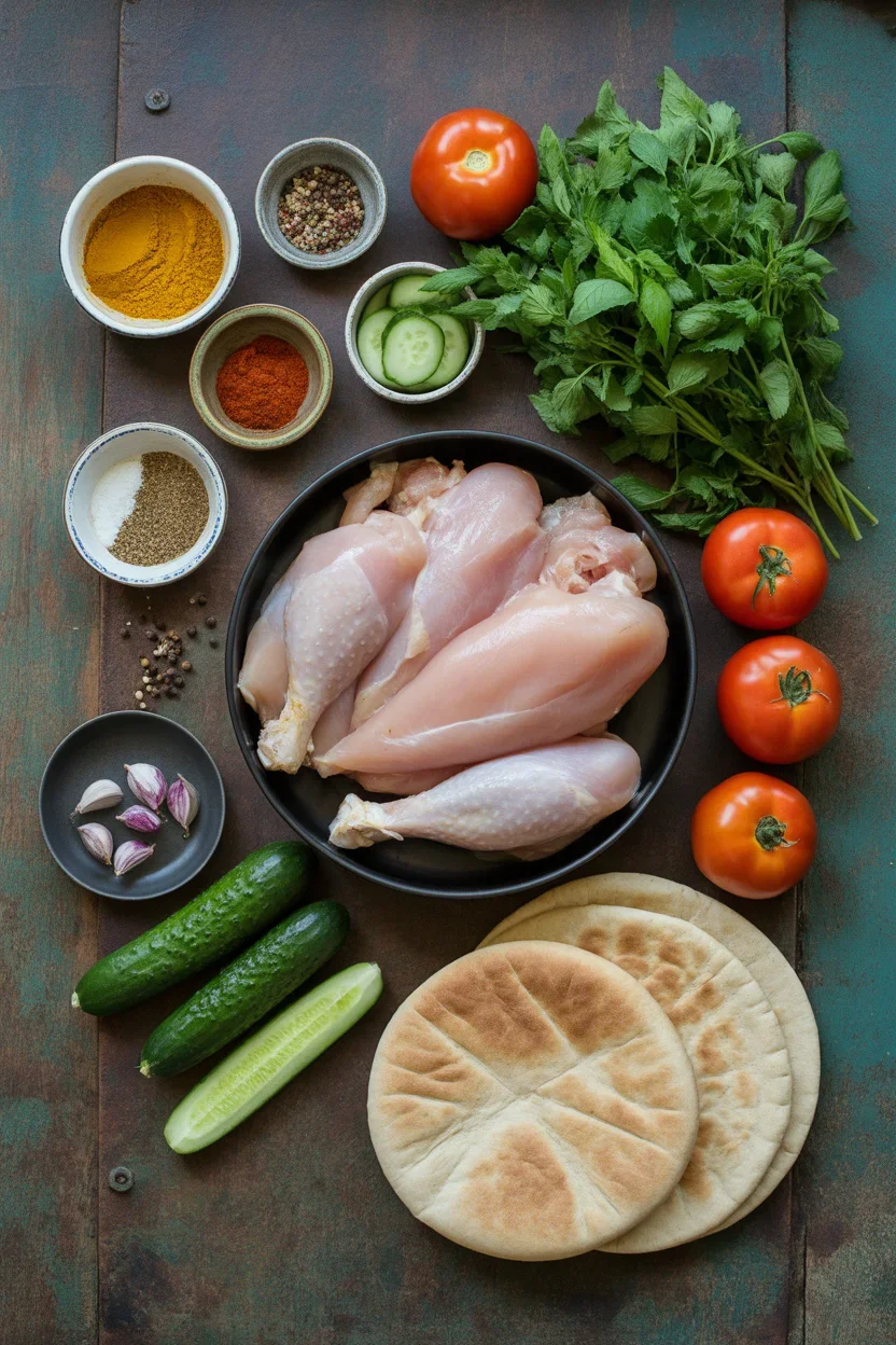 Slow Cooker Chicken Shawarma