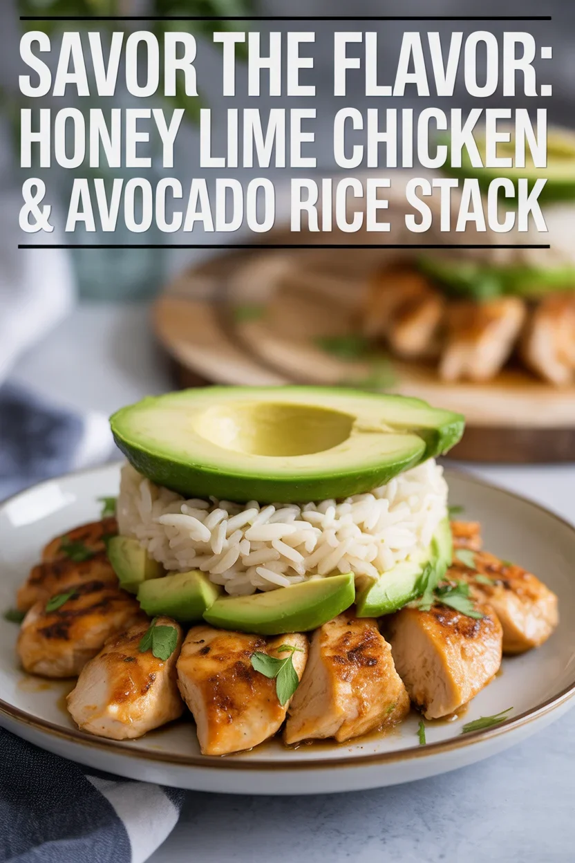 Savor the Flavor: Honey Lime Chicken & Avocado Rice Stack