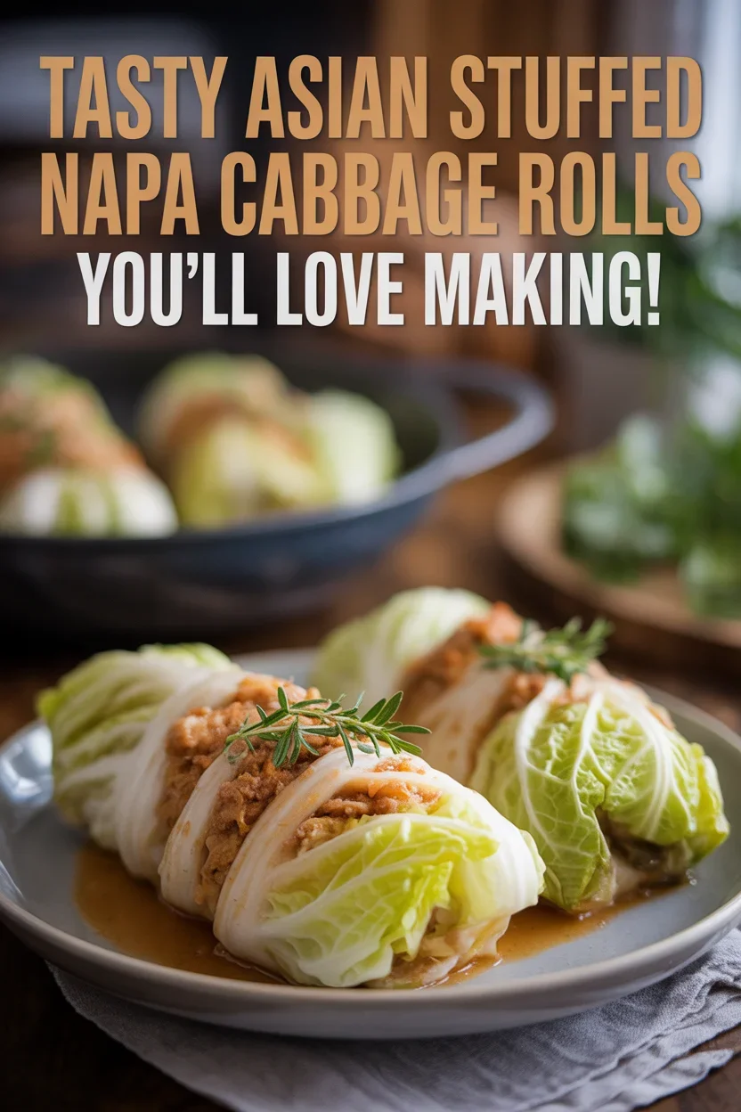 Tasty Asian Stuffed Napa Cabbage Rolls You'll Love Making!