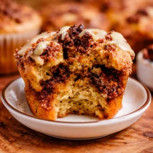 Healthy Cinnamon Roll Protein Muffins recipe with real ingredients and high protein content.