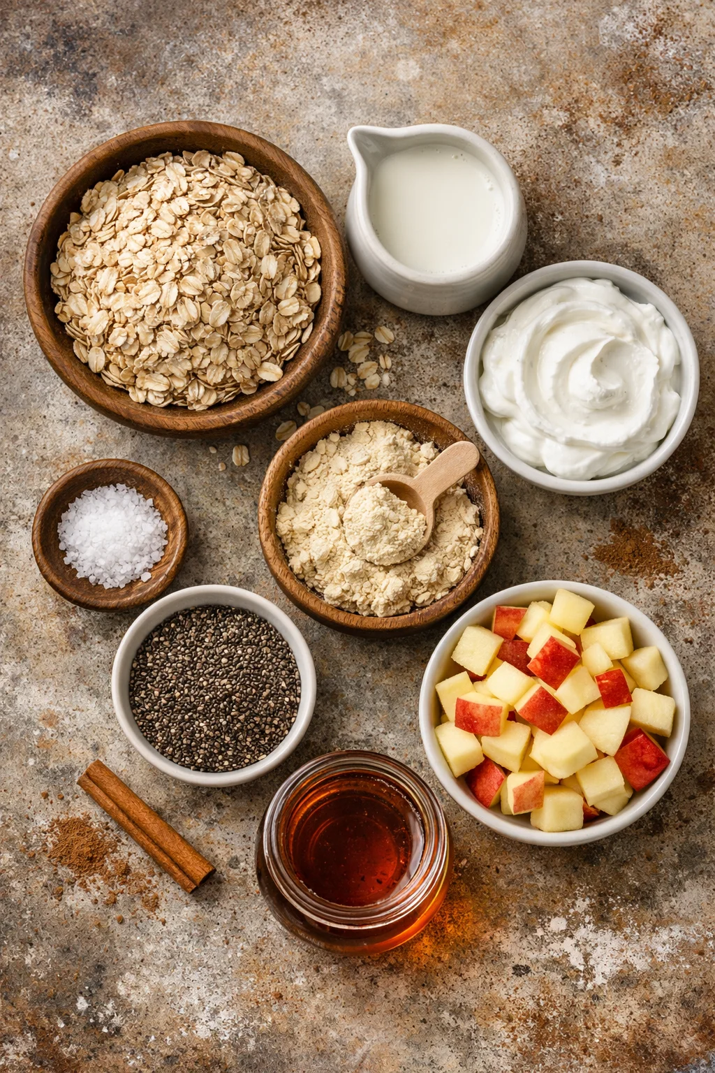 Apple Cinnamon Protein Overnight Oats