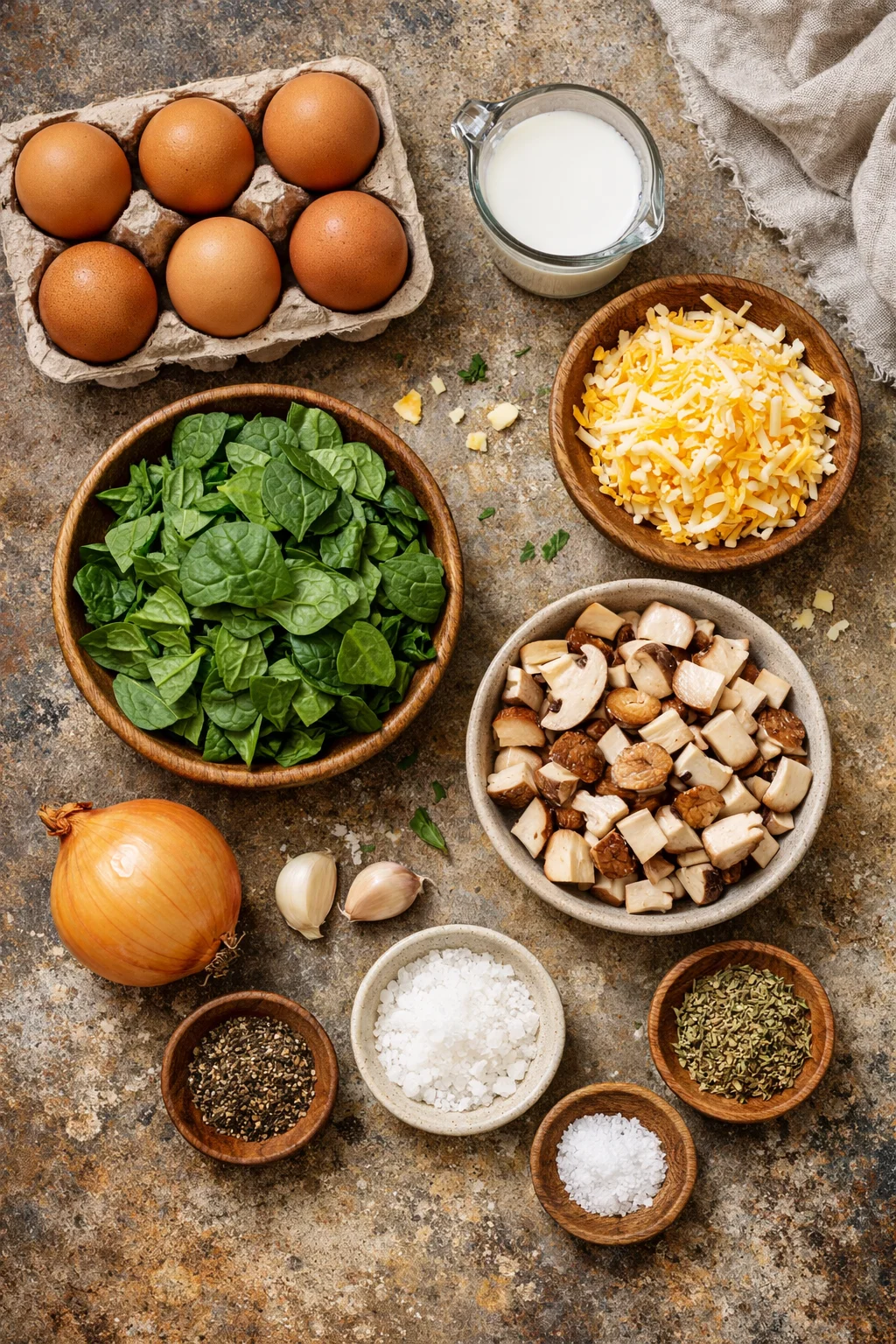 Spinach And Mushroom Quiche Muffins
