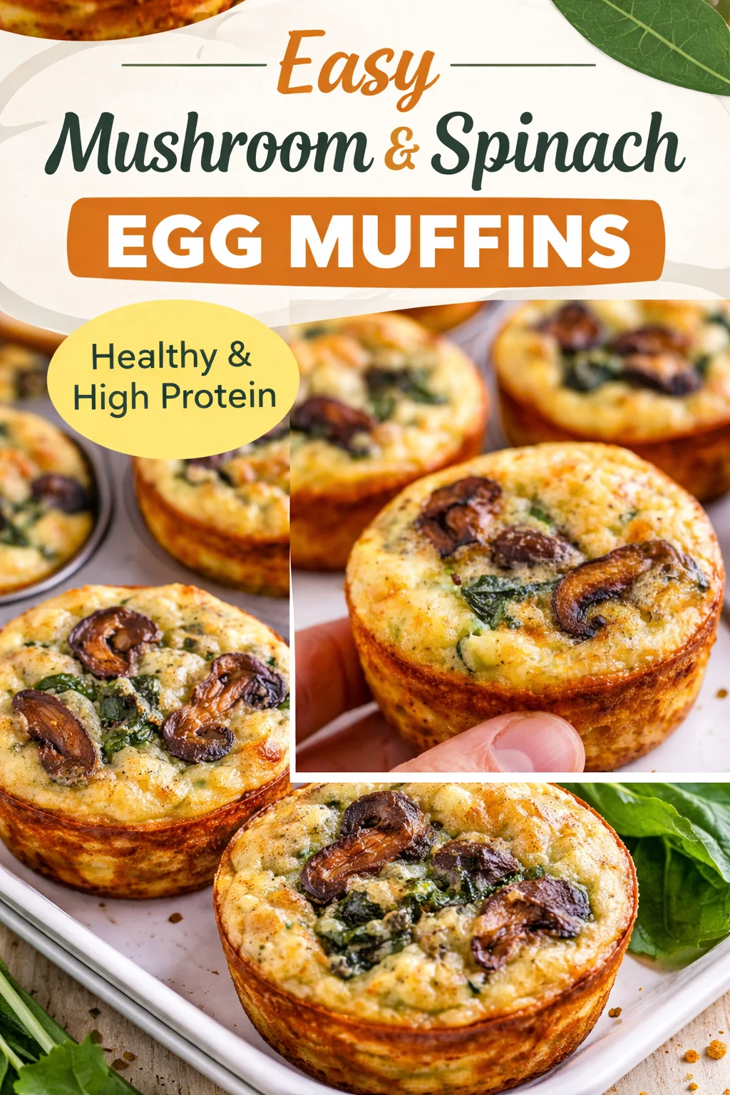 Spinach And Mushroom Quiche Muffins