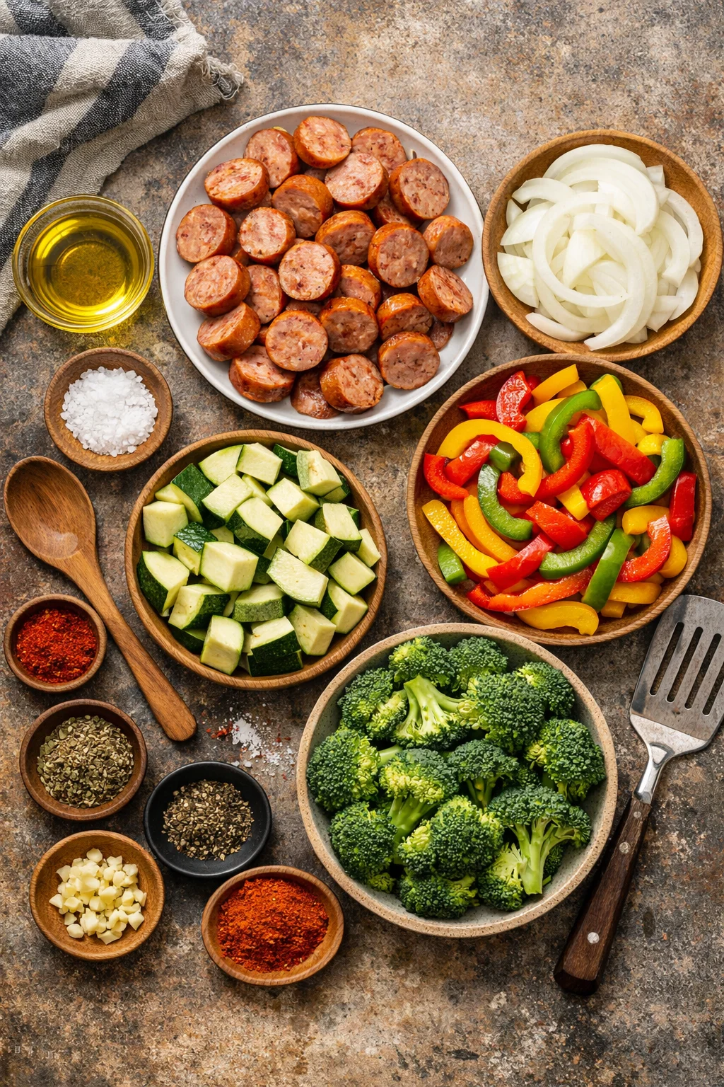 Quick and Flavorful Sausage Veggie Skillet Bowl Recipe