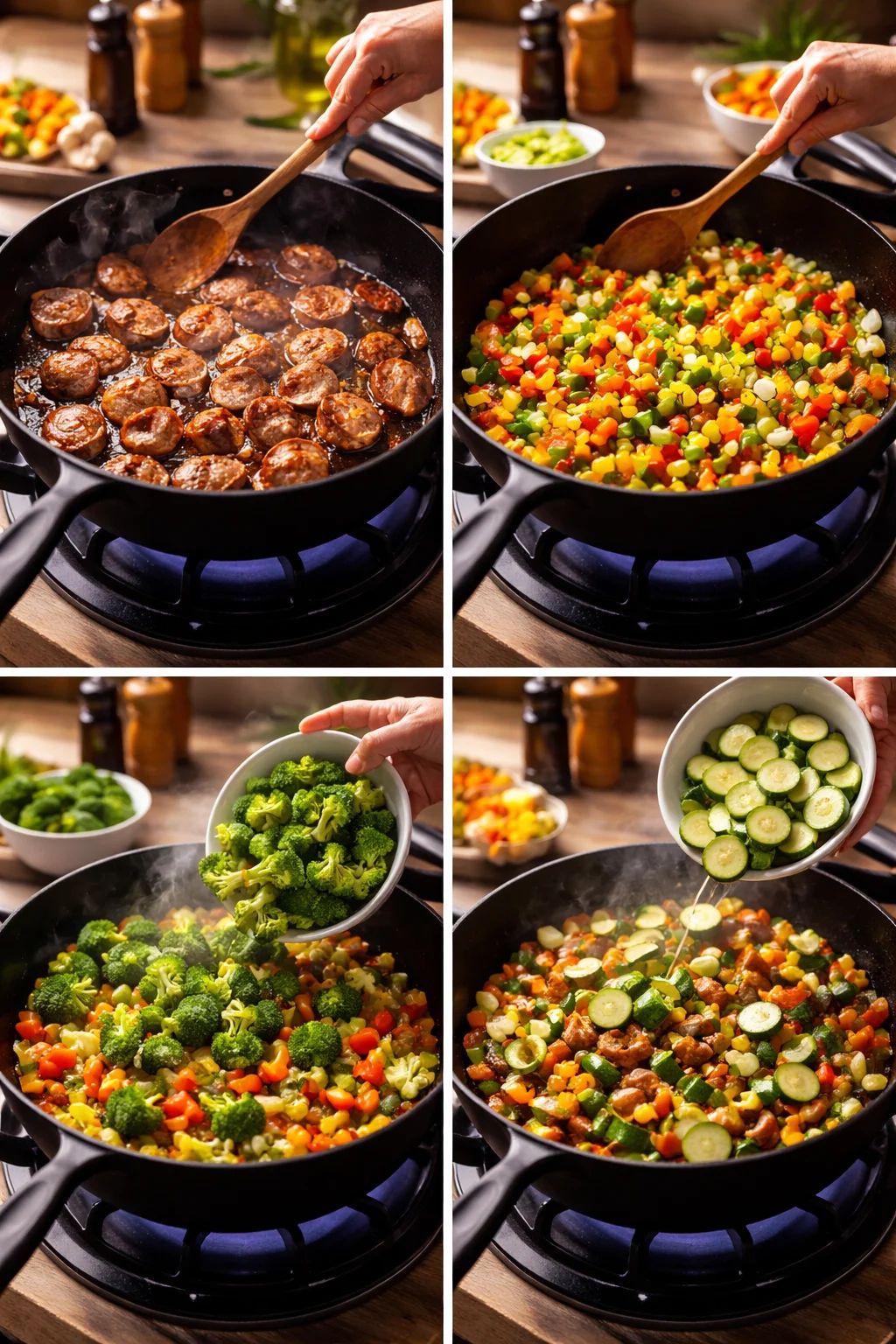 Sausage Veggie Skillet Bowl