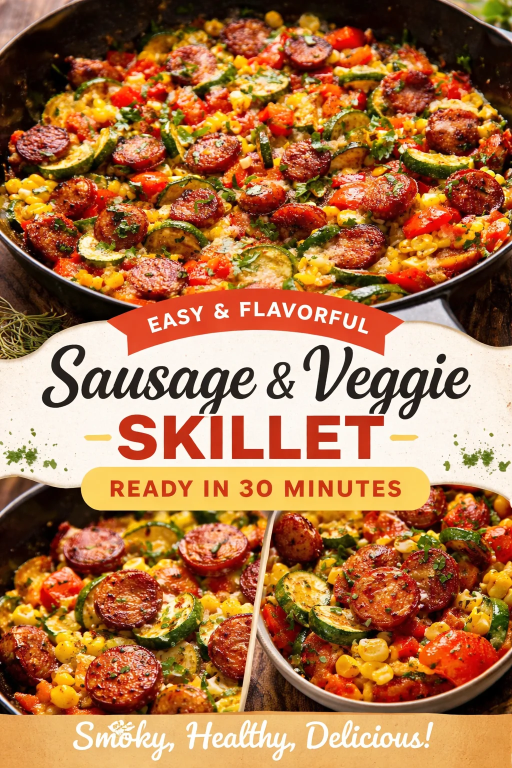 Quick and Flavorful Sausage Veggie Skillet Bowl Recipe