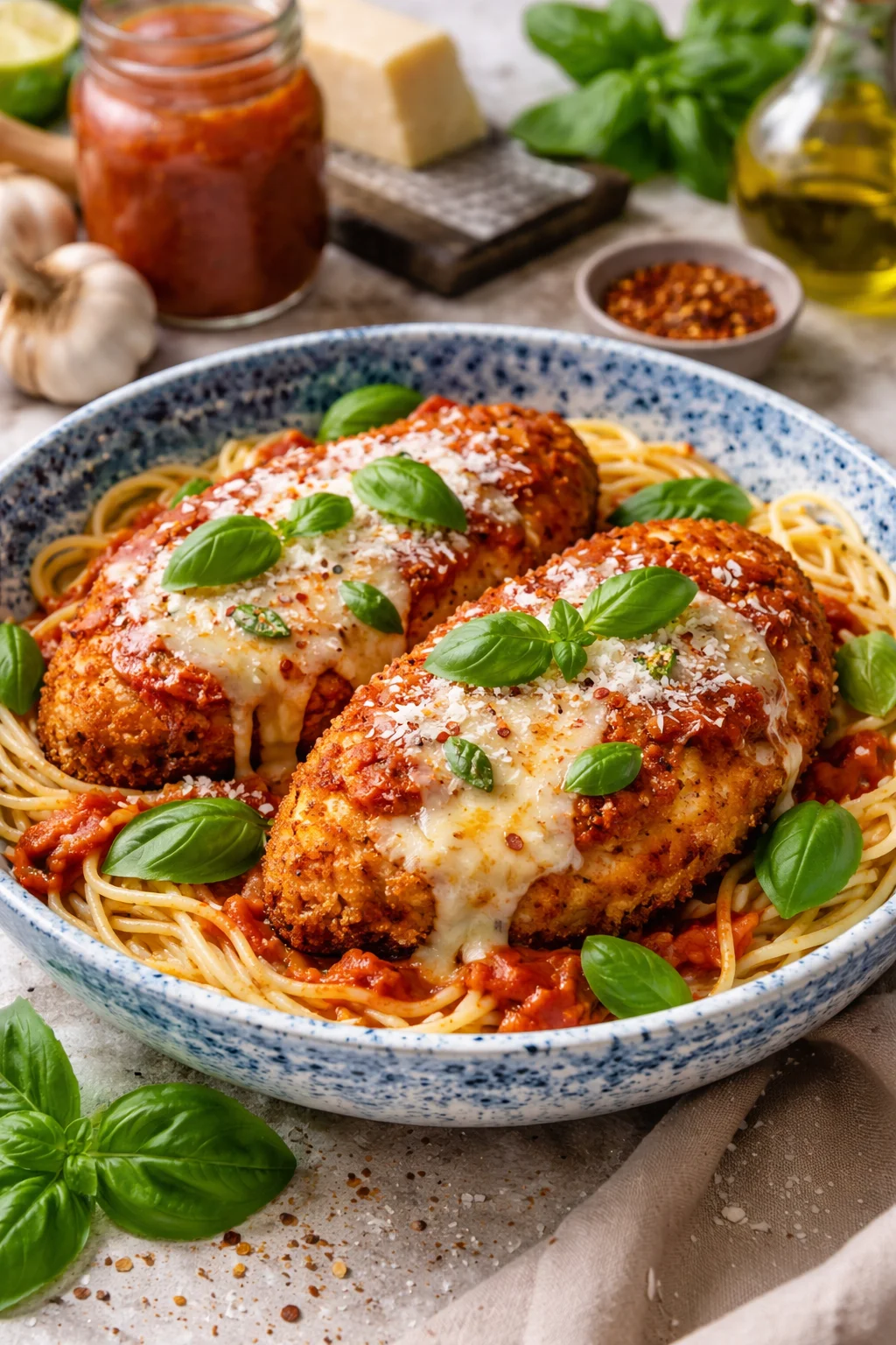 Quick and Tasty Chicken Parm Bowl with Cottage Cheese Protein Boost