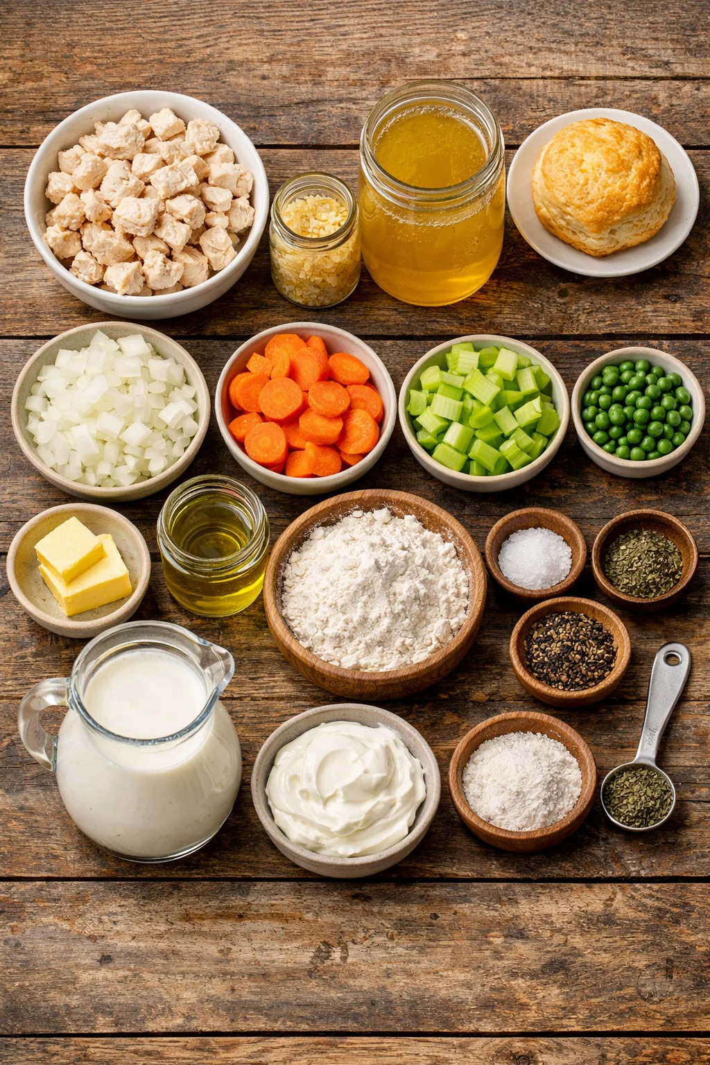 High Protein Chicken Pot Pie Soup