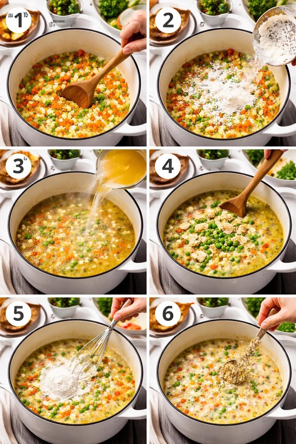 Satisfying High Protein Chicken Pot Pie Soup - Ready in a Flash!