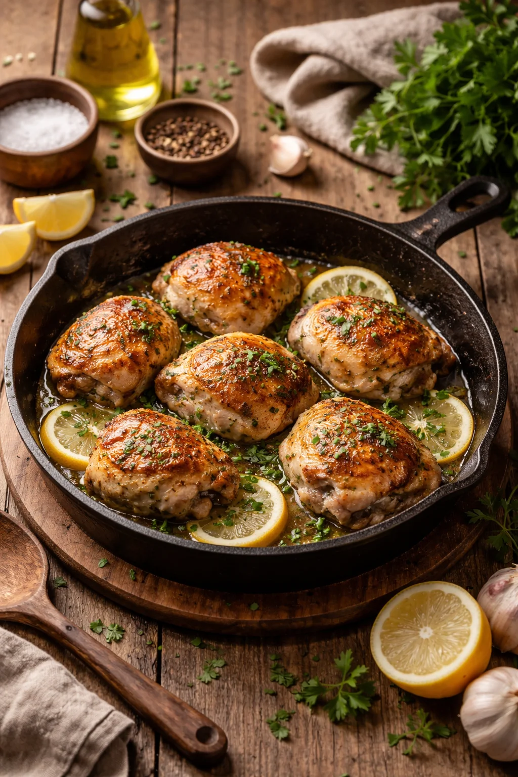 ultimate Lemon Garlic Chicken Thighs