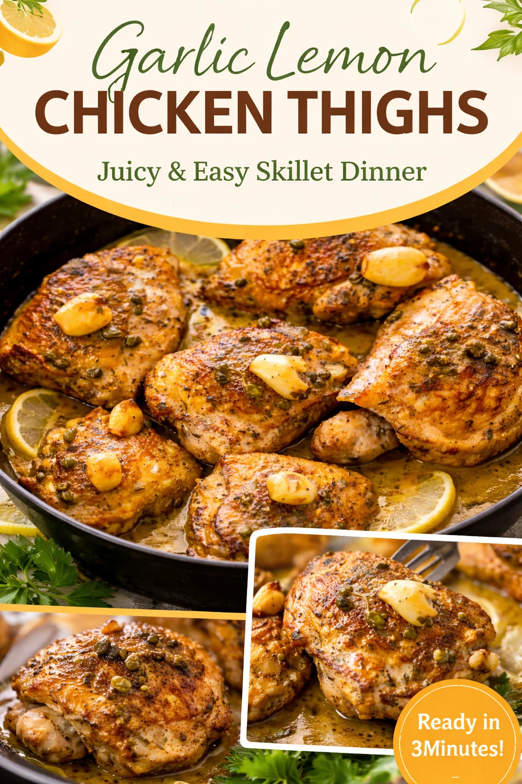 Savory Lemon Garlic Chicken Thighs &ndash; Quick & Delicious!