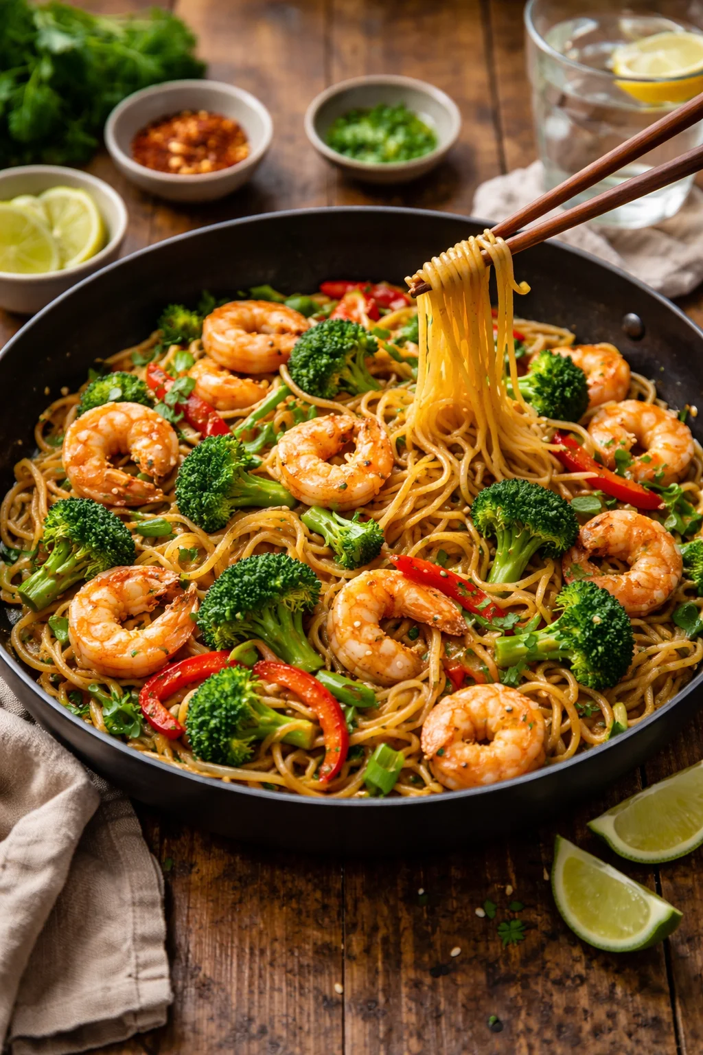 Shrimp Stir Fry with Noodles