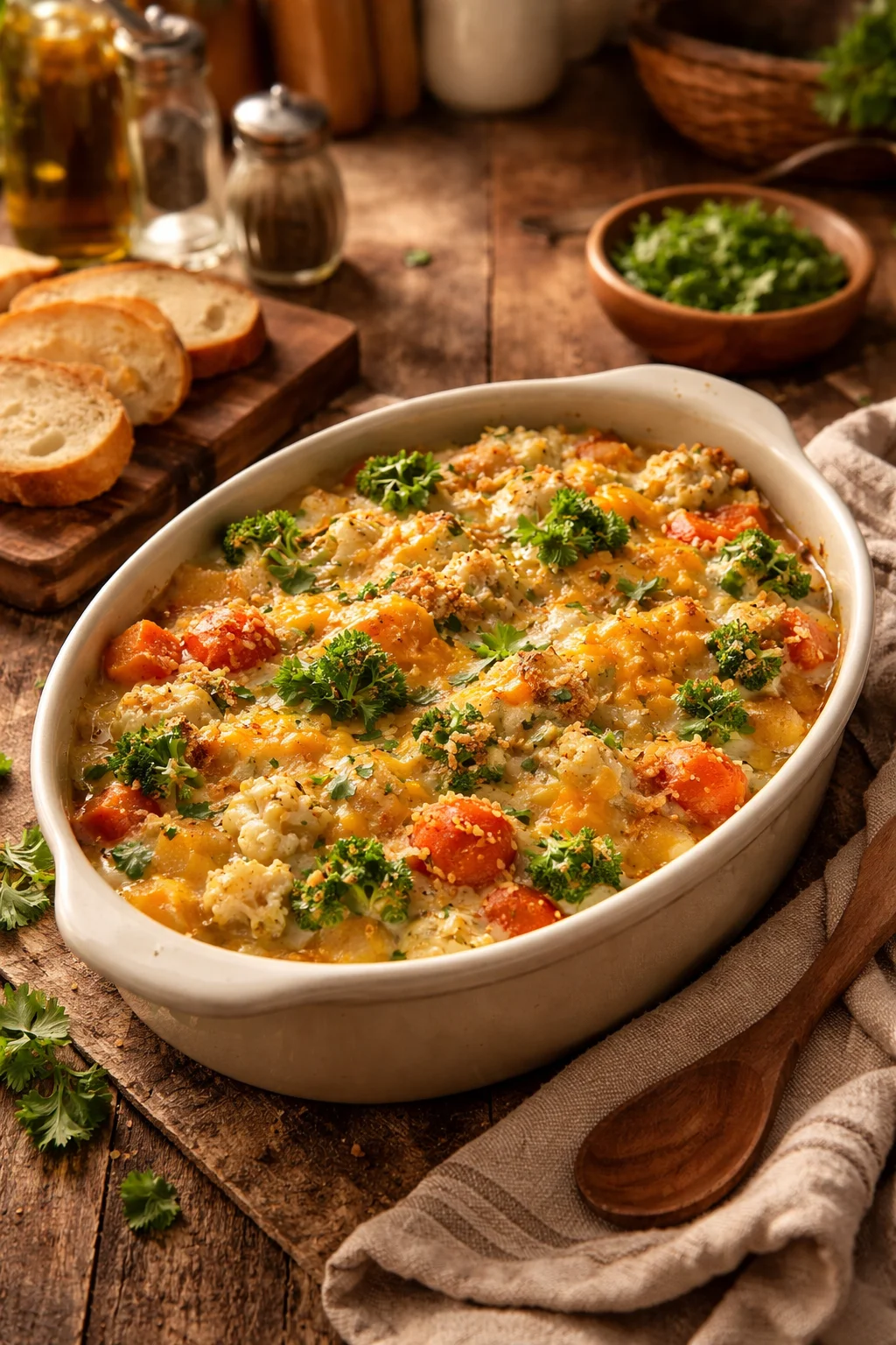 Cozy Up with This Creamy Winter Vegetable Casserole