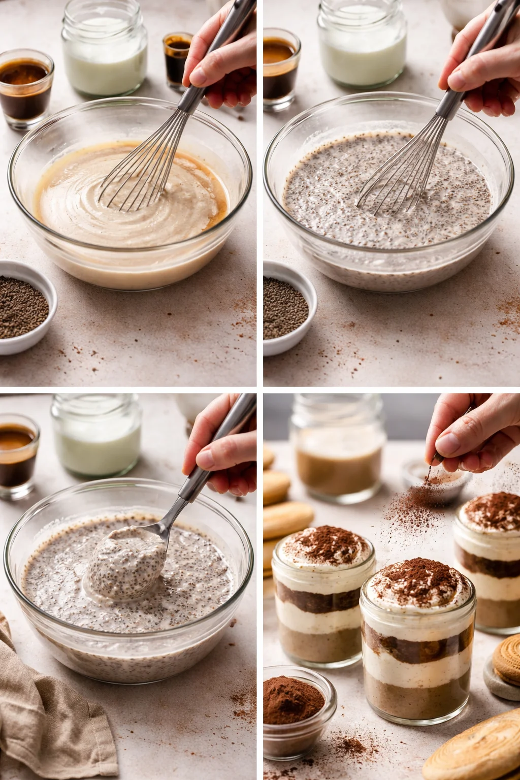 Tiramisu Chia Pudding With Greek Yogurt