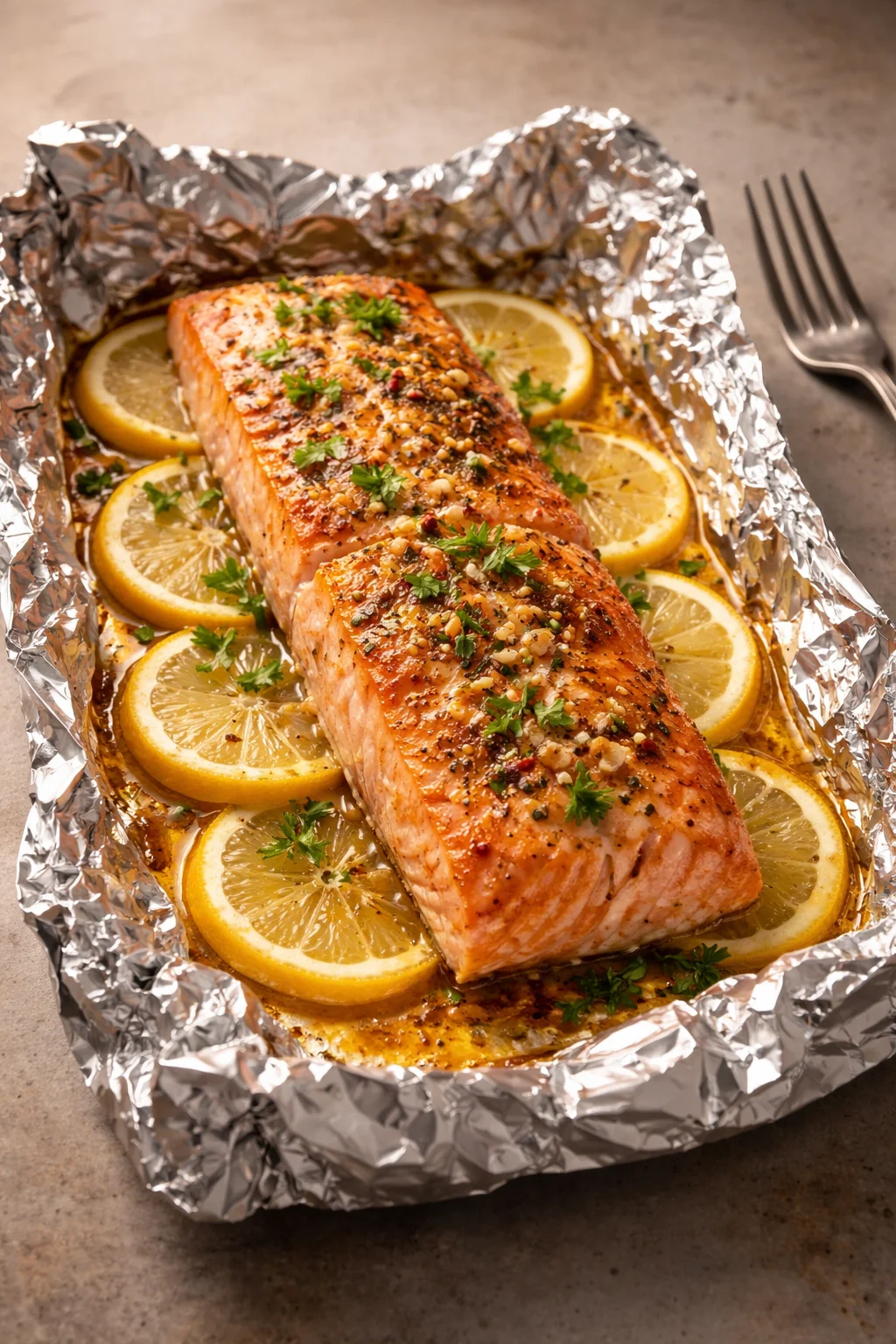Sheet Pan Lemon Garlic Butter Salmon