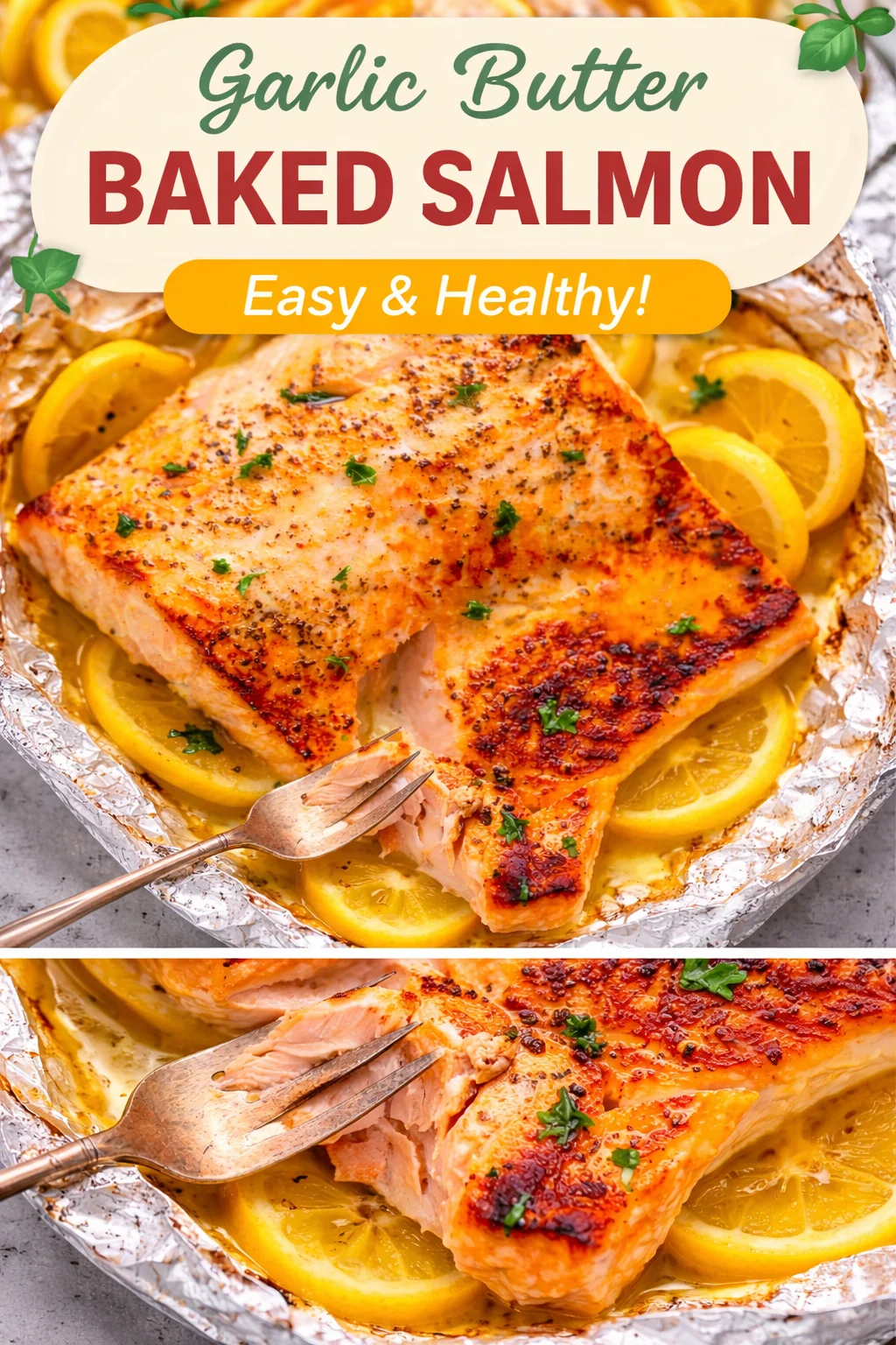 Quick and Easy Sheet Pan Lemon Garlic Butter Salmon Dinner