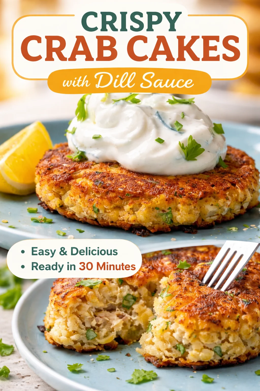Savory Mediterranean Lemon Chickpea Patties with Creamy Yogurt Sauce