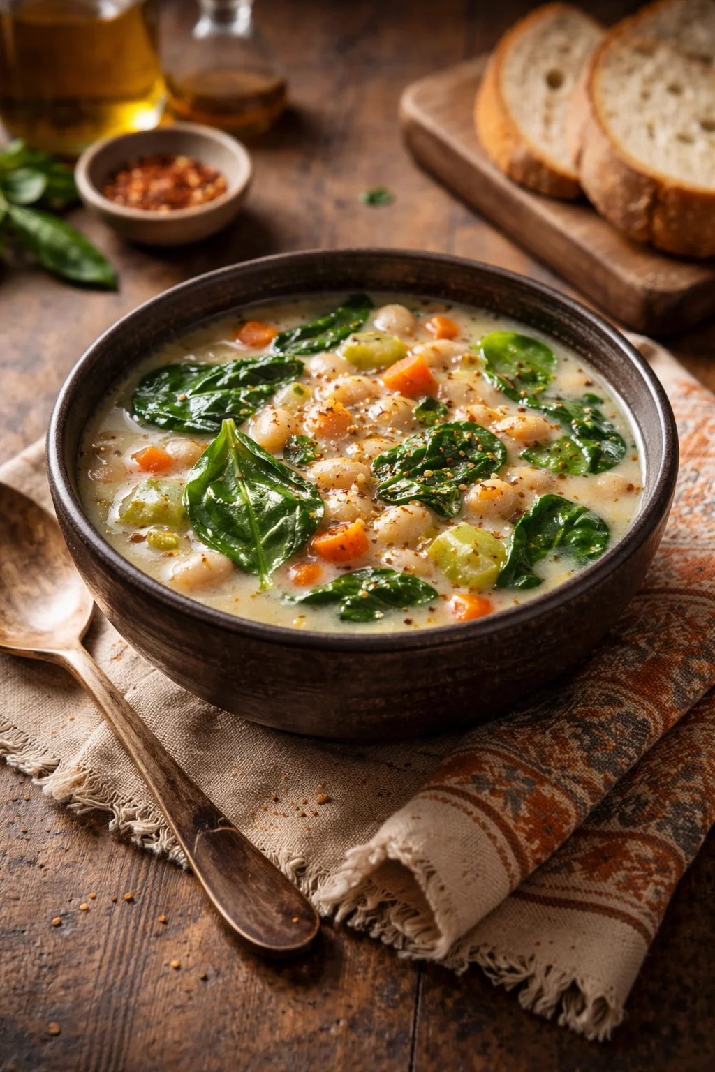 Warm and Cozy High Protein White Bean Soup for a Healthy Boost