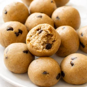 Delicious Cookie Dough Protein Balls made with healthy ingredients for a protein-packed snack.