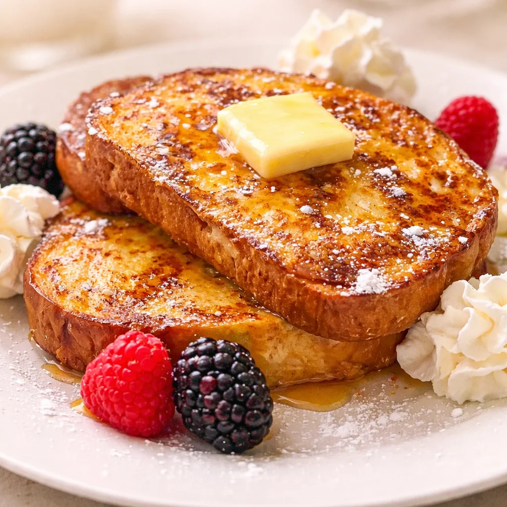 Delicious anabolic protein French toast topped with fresh fruits and syrup