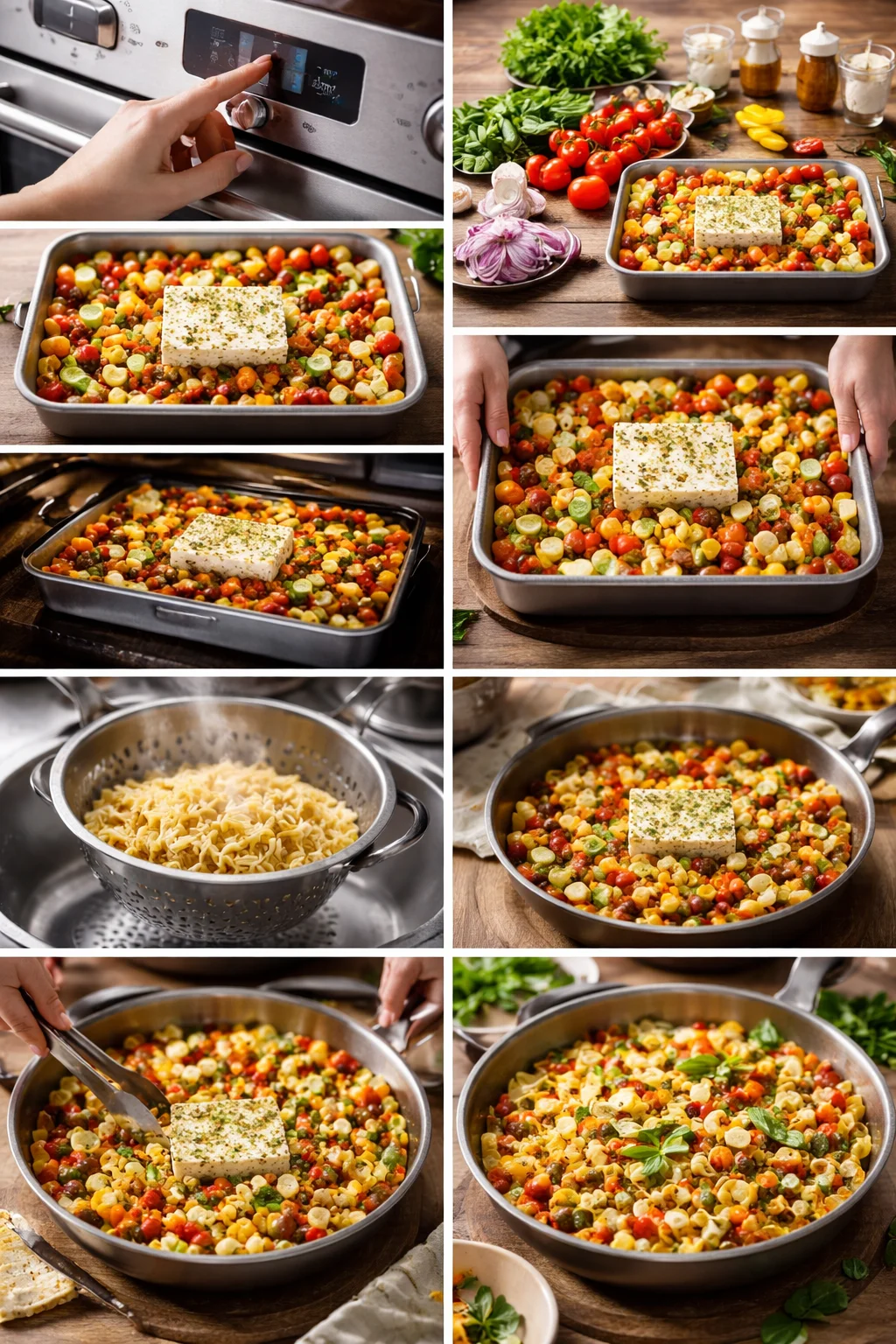 Savor the Flavor: Veggie Pasta with Baked Feta Delight