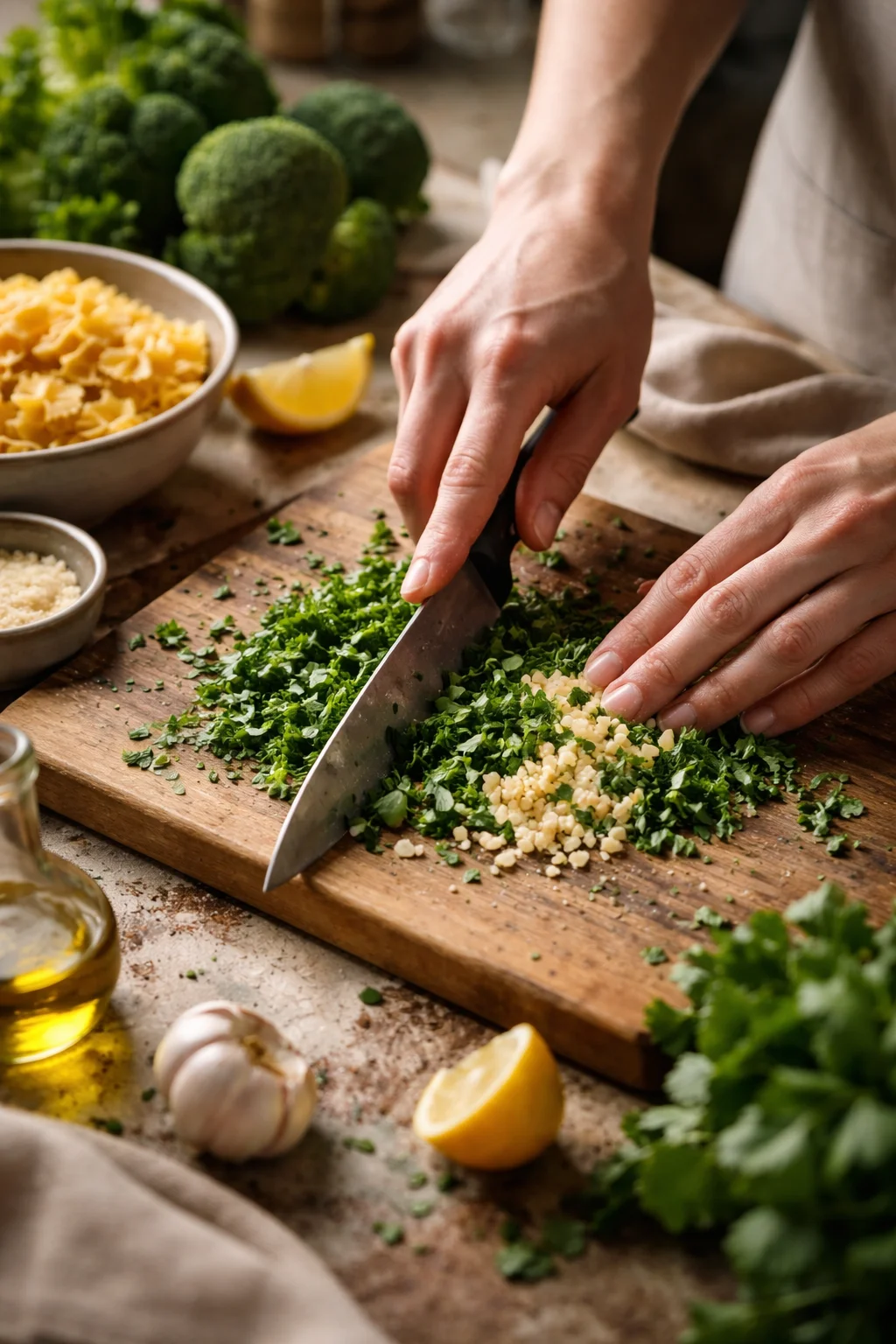 Savory Cowboy Butter Lemon Bowtie Chicken with Broccoli Delight