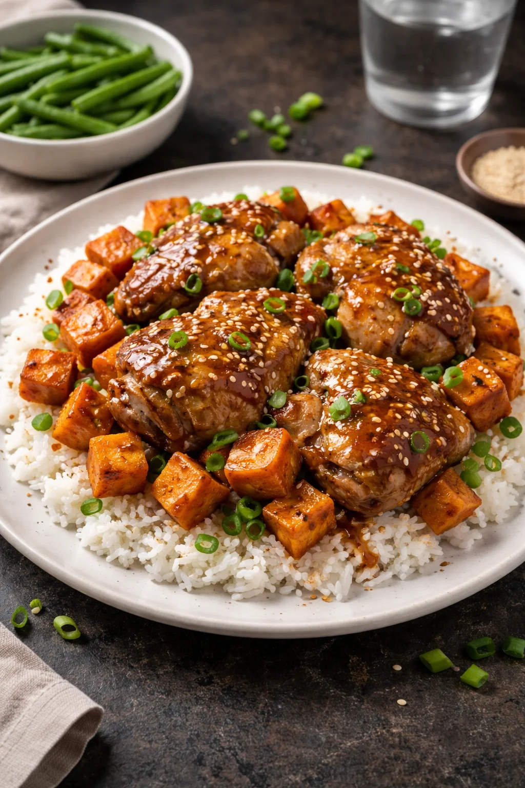Savory Irresistible Honey Garlic Chicken & Sweet Potato Bake