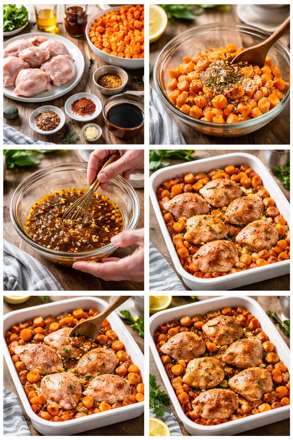 Savory Irresistible Honey Garlic Chicken & Sweet Potato Bake