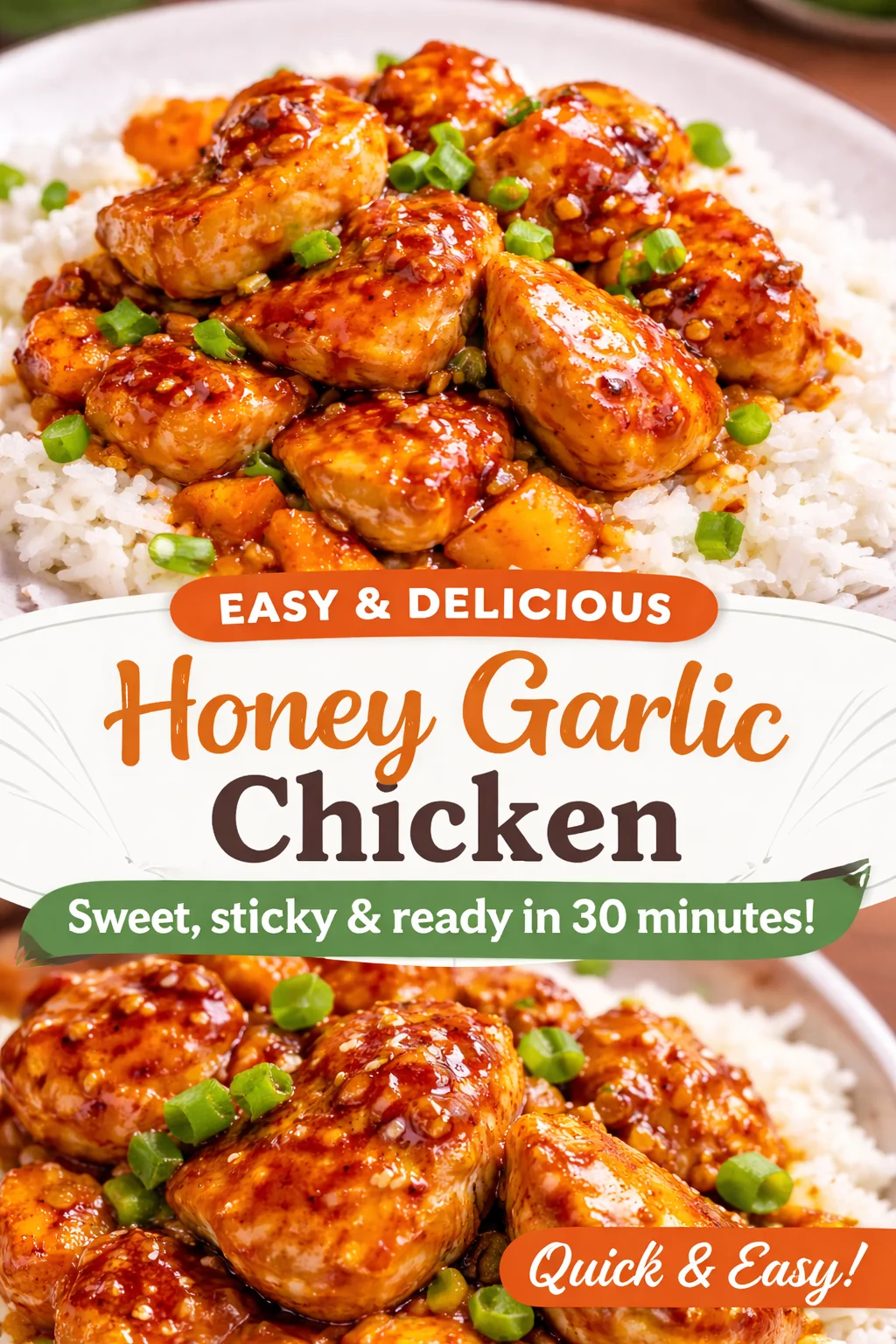 Irresistible Honey Garlic Chicken & Sweet Potato