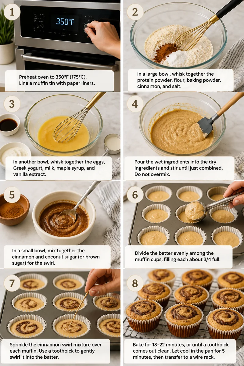 Cinnamon Swirl Protein Muffins