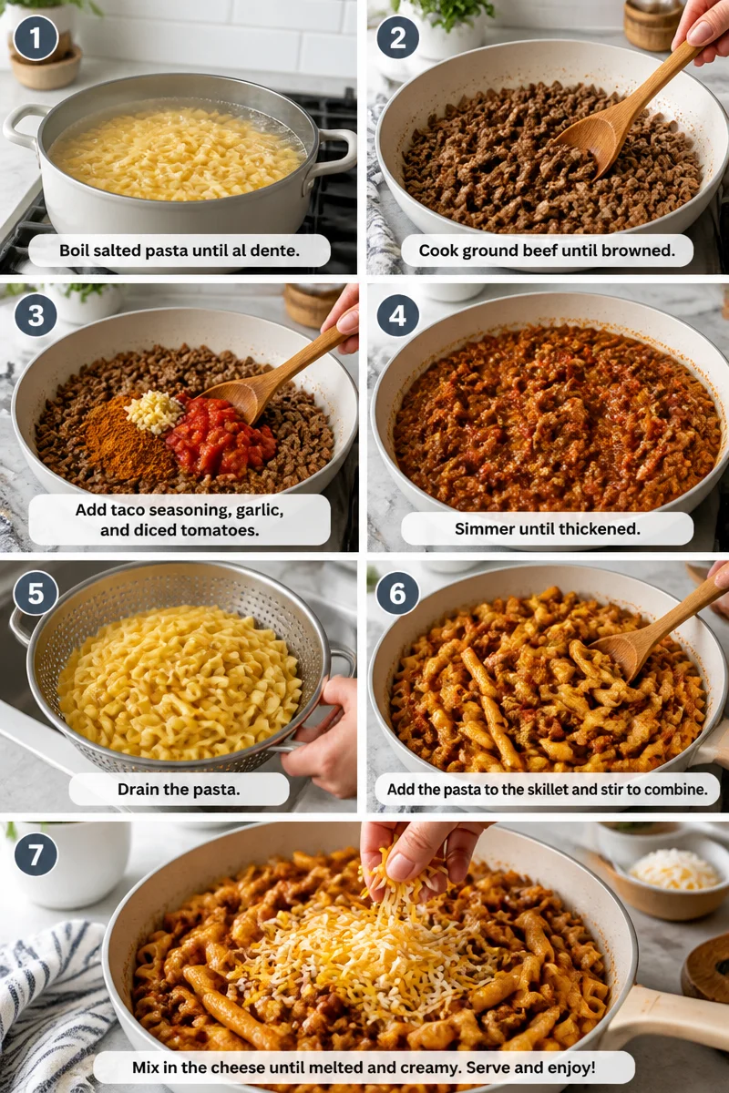 High Protein Taco Pasta