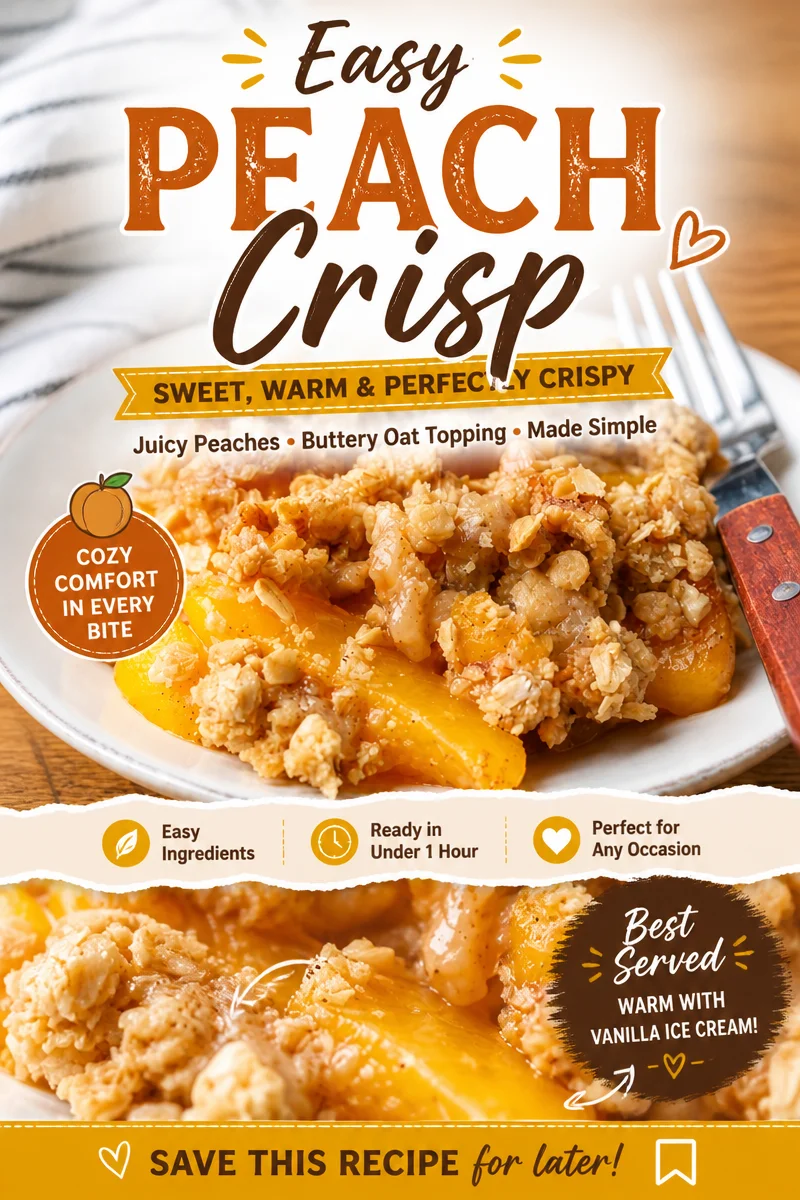Deliciously Simple Peach Crisp You'll Want to Make Again!