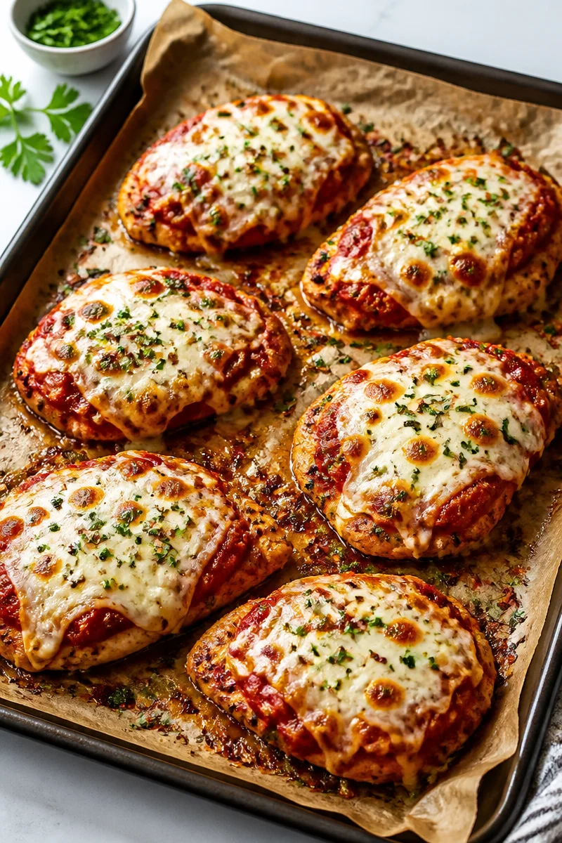 Chicken Parmesan Cheesy and High Protein
