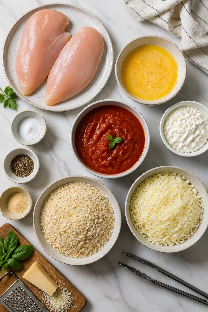 Savory Chicken Parmesan: Cheesy, High Protein Delight!