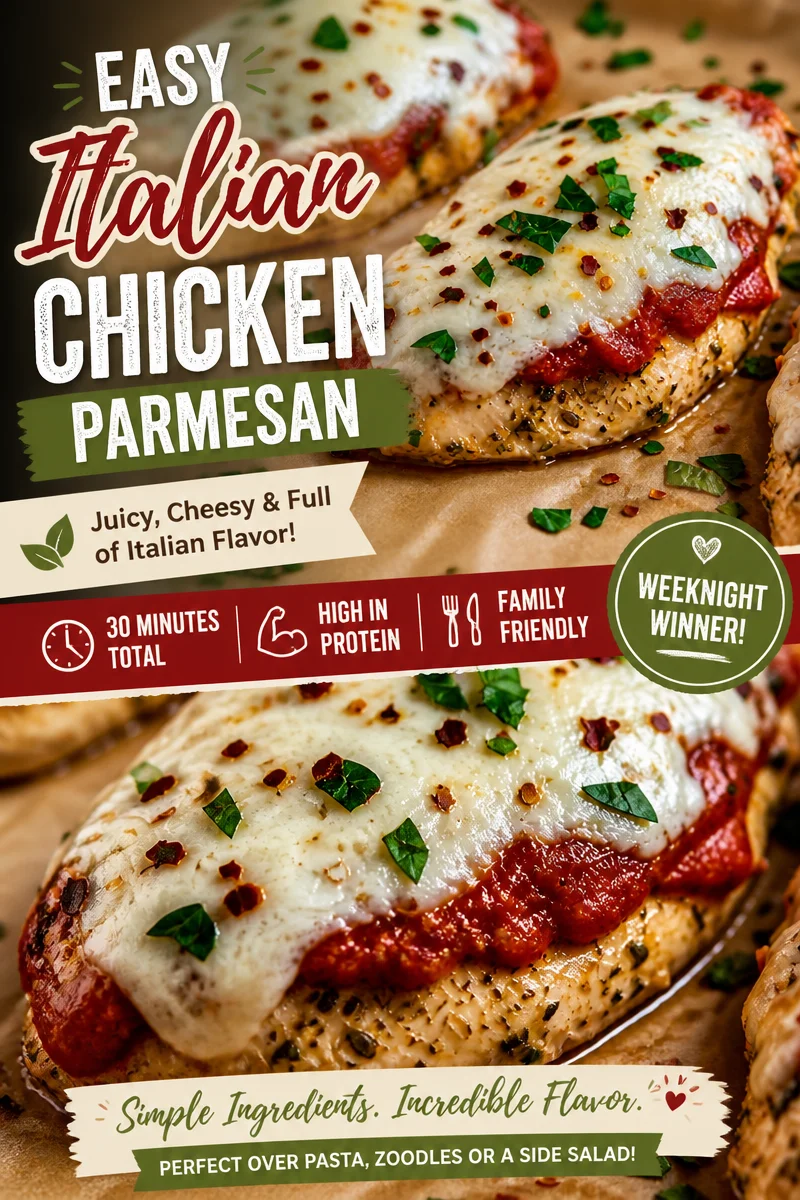 Chicken Parmesan Cheesy and High Protein