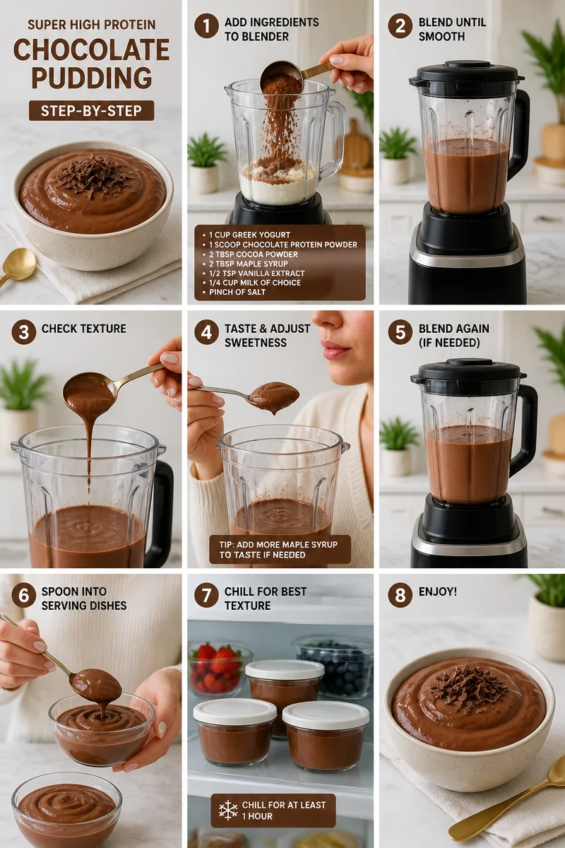 Super High Protein Chocolate Pudding for Guilt-Free Snacking