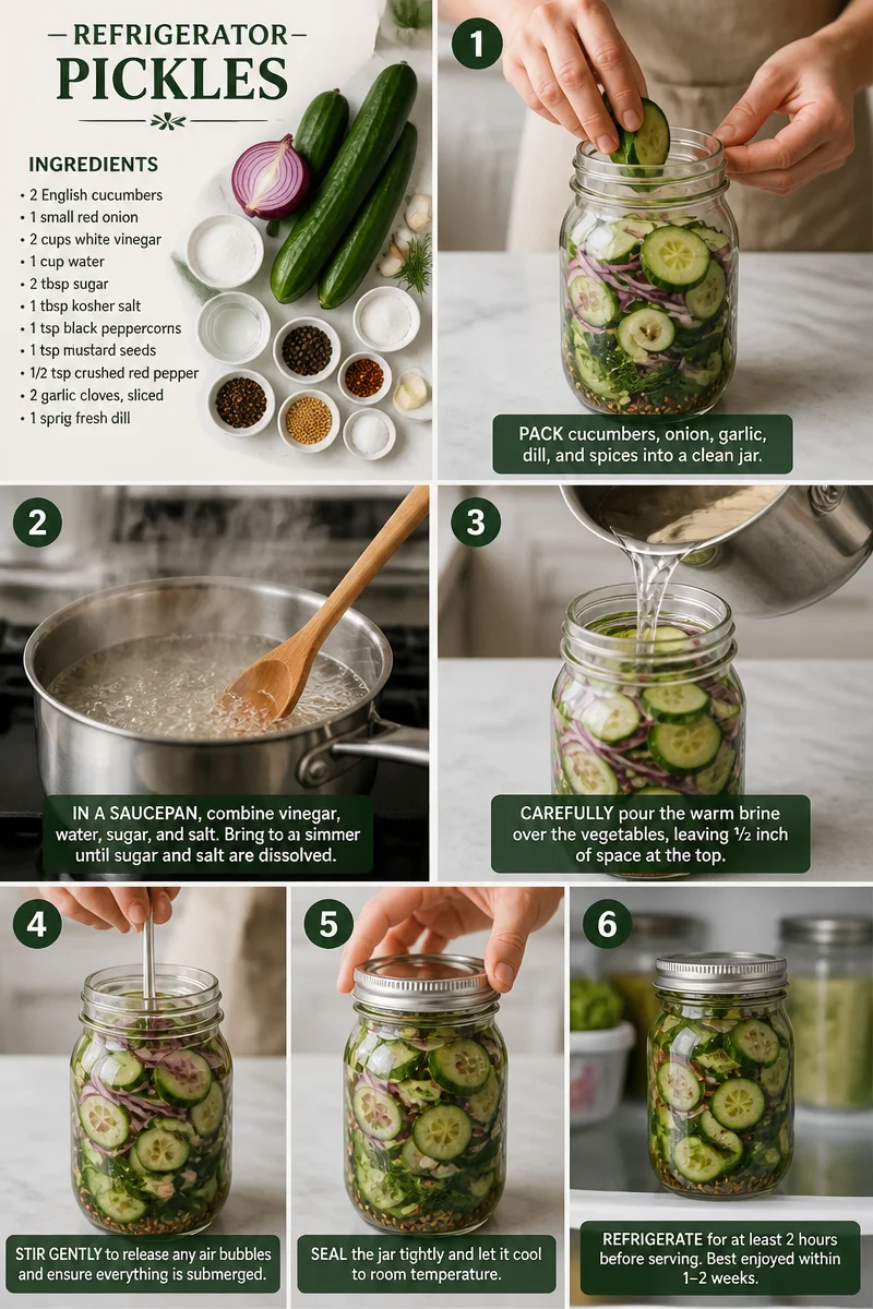 Sweet & Spicy Refrigerator Pickles