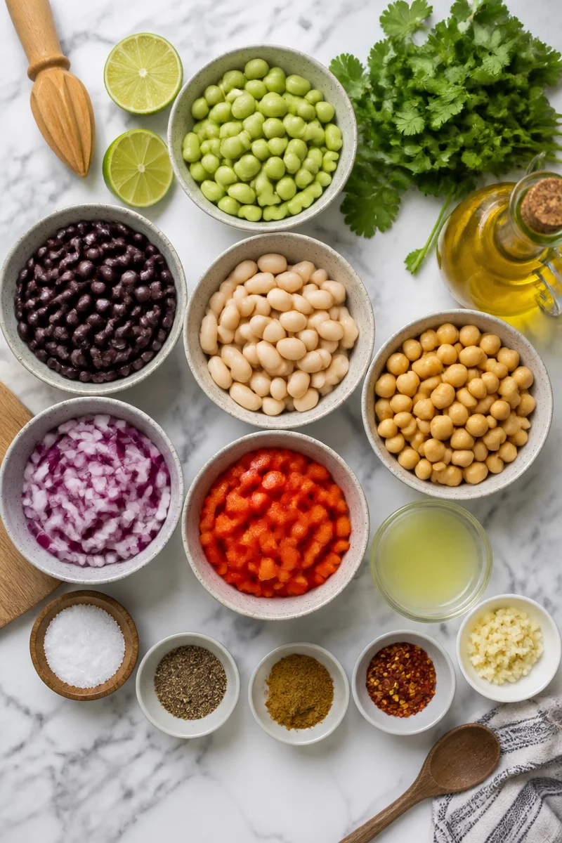 Zesty Marinated Cilantro Lime Bean Salad You'll Love!