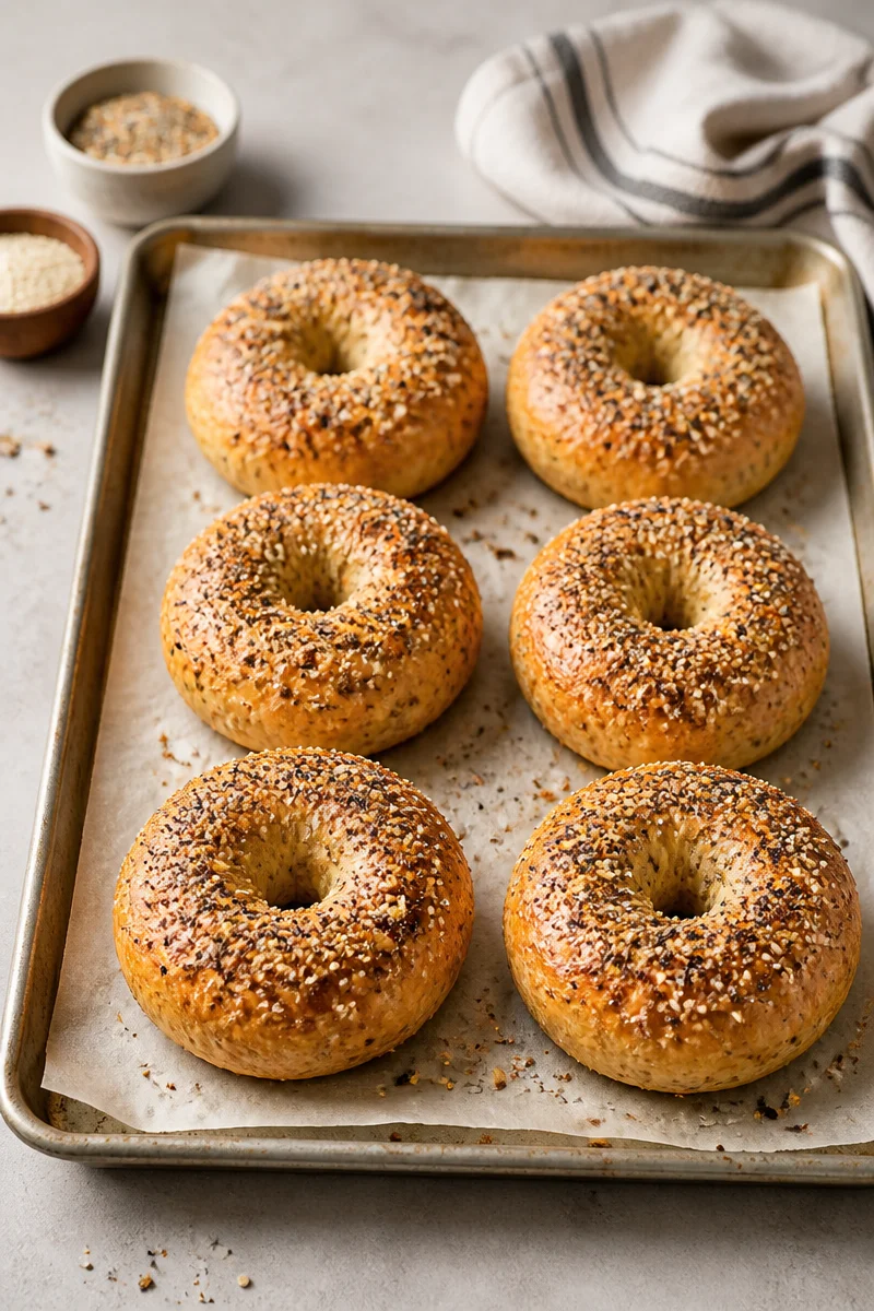 Simple 3 Ingredient Cottage Cheese Protein Bagels In The Air Fryer Or Oven
