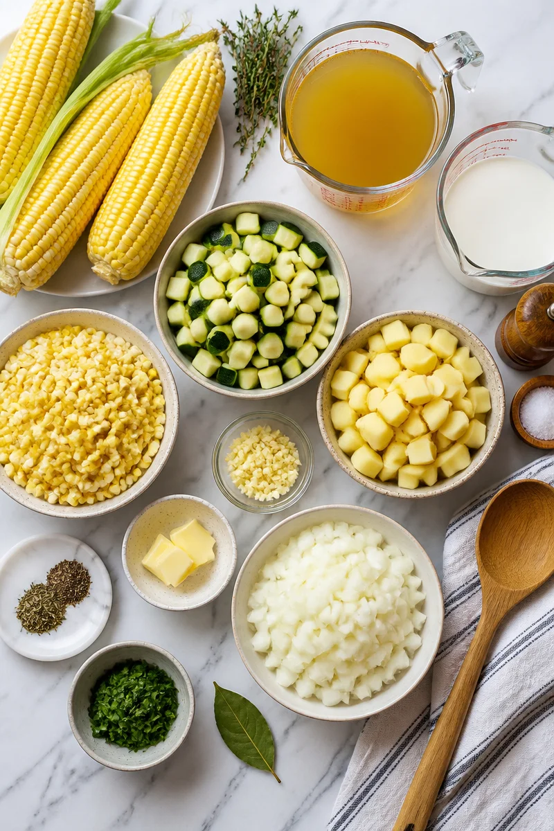 Deliciously Creamy Summer Corn and Zucchini Chowder Recipe