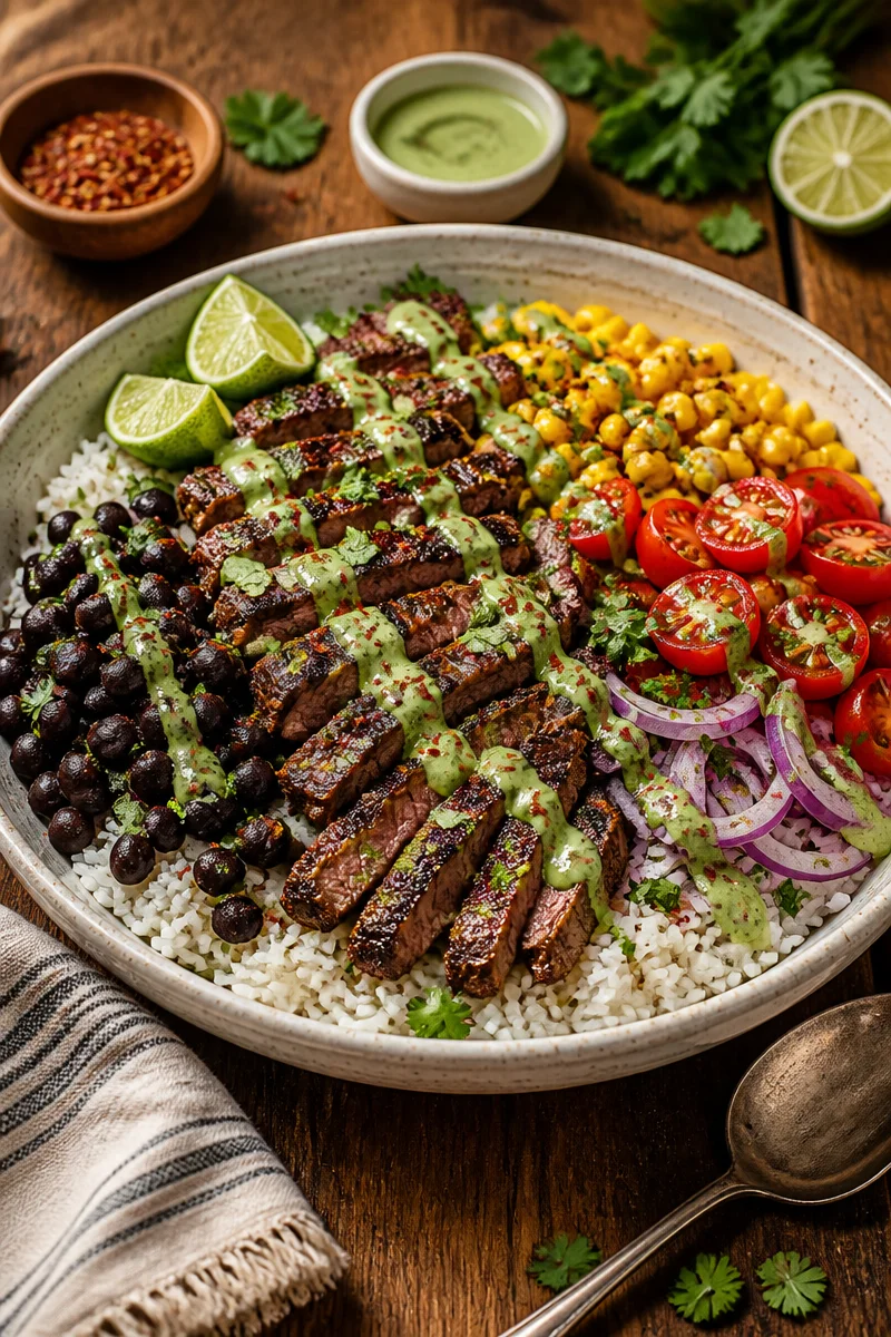 Create Cilantro Lime Steak Bowls